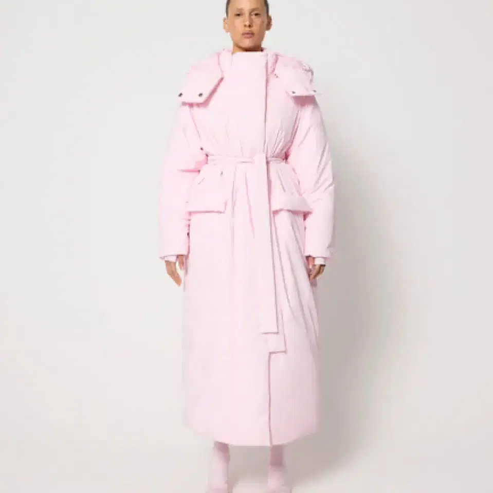 [구매]khy long puffer coat powder pink