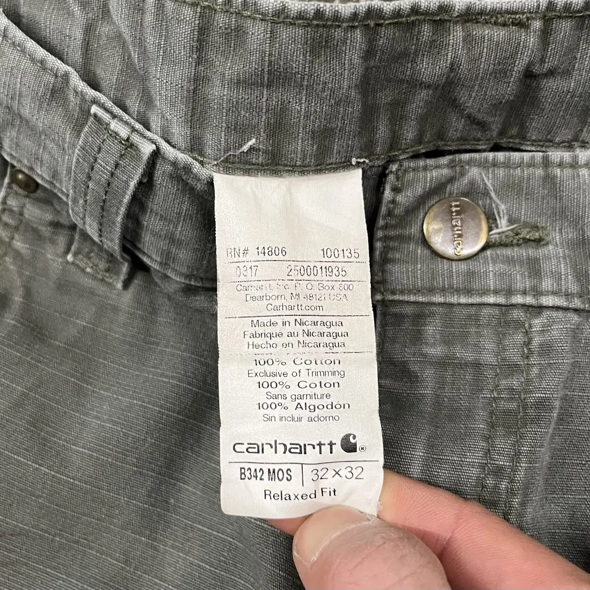 Carhartt B342 카펜터 워크 팬츠 (31)