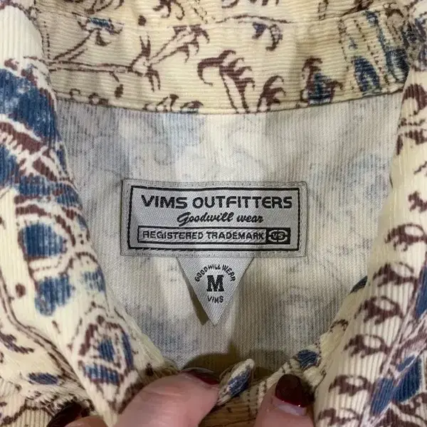 VIMS OUTFITTERS 코듀로이 페이즐리 셔츠 M