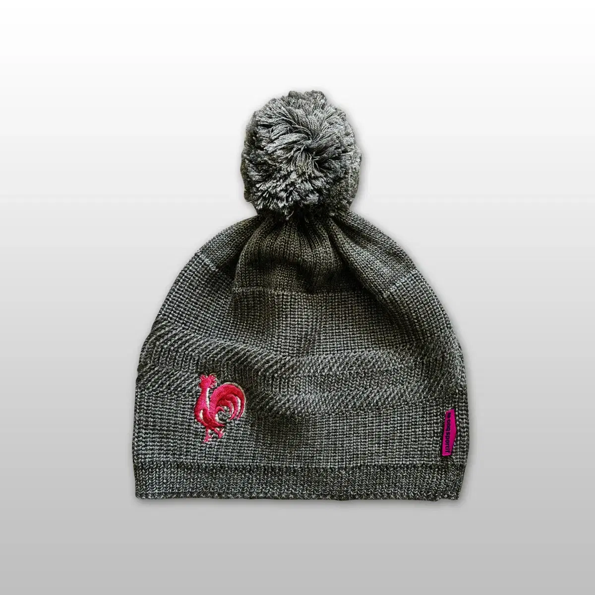 [LE COP SPORTIF] Le Coq gray and pink beanie