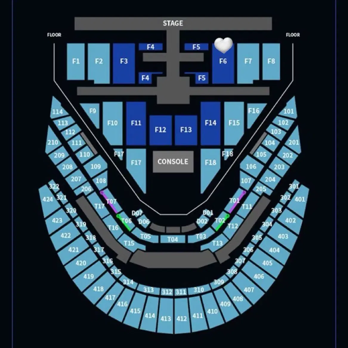 NCT127 엔시티127 콘서트 막콘 F6 1열 양도