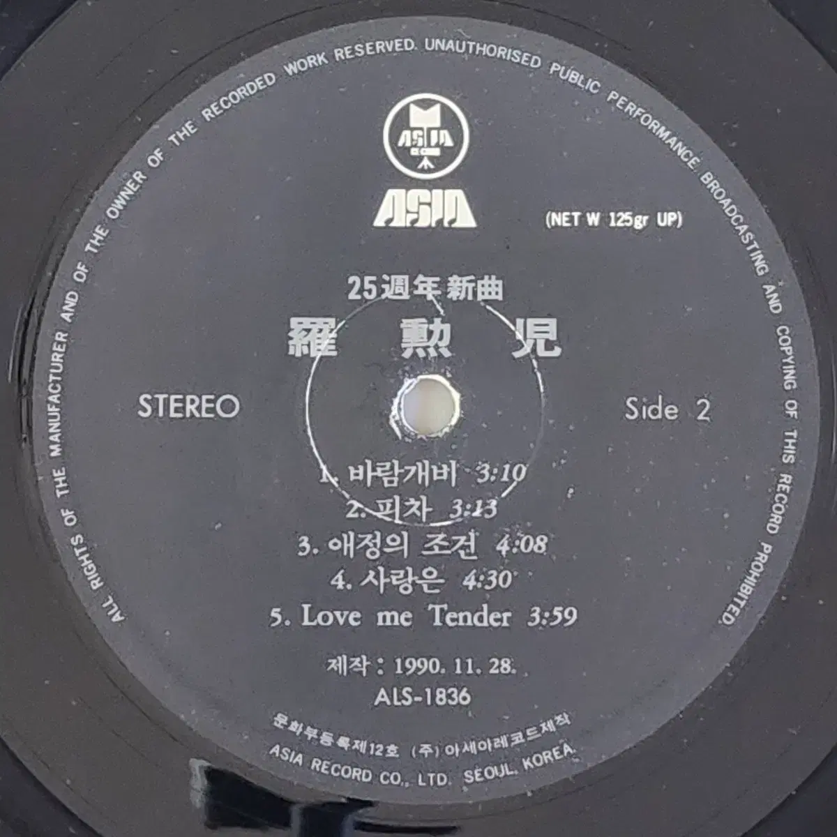 나훈아 25주년신곡 (영영/바람개비) LP