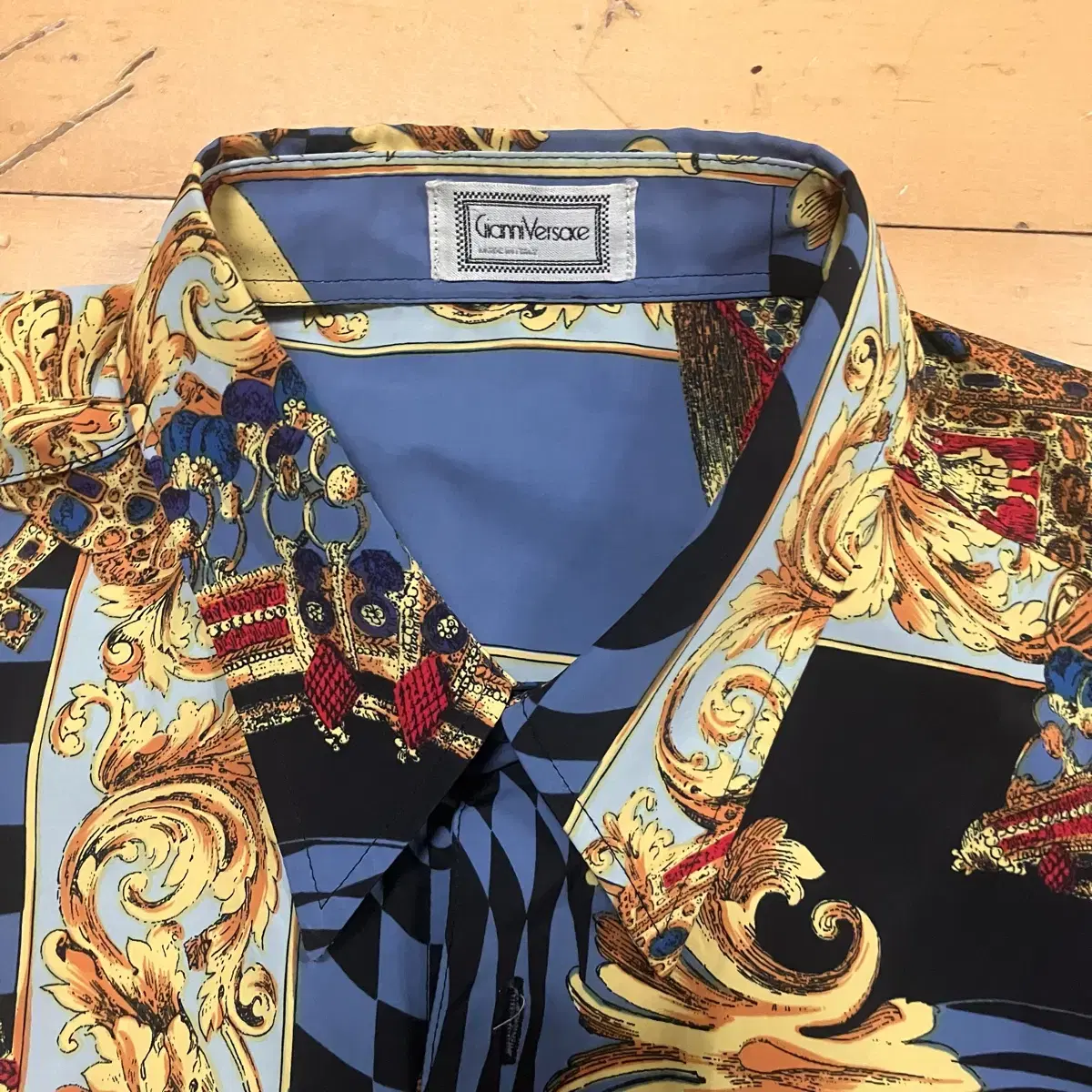 Gianni Versace 베르사체 카라바조 패턴 셔츠 105-110