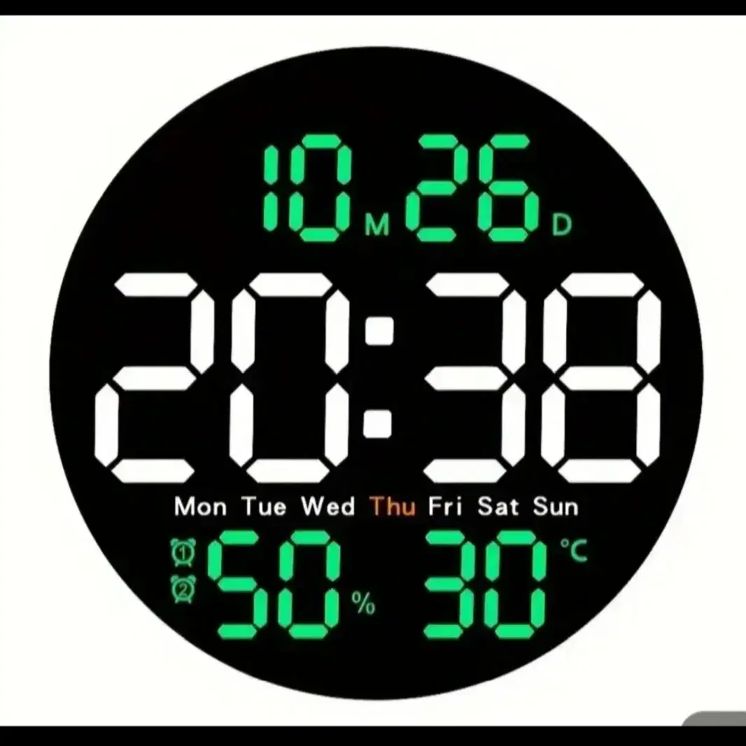 다기능 디지탈   전자 벽시계  리모컨 기능