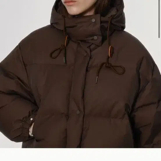 낫띵리튼 Pebble cropped puffer (Choco)