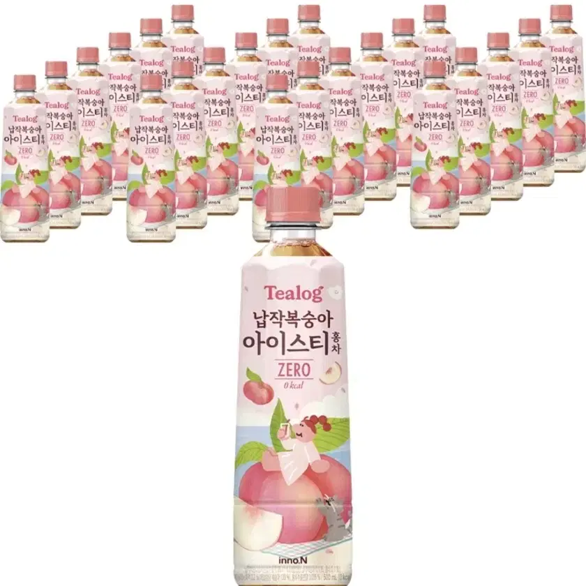 티로그 납작복숭아 아이스티 홍차 제로 500ml 24개 무료배송