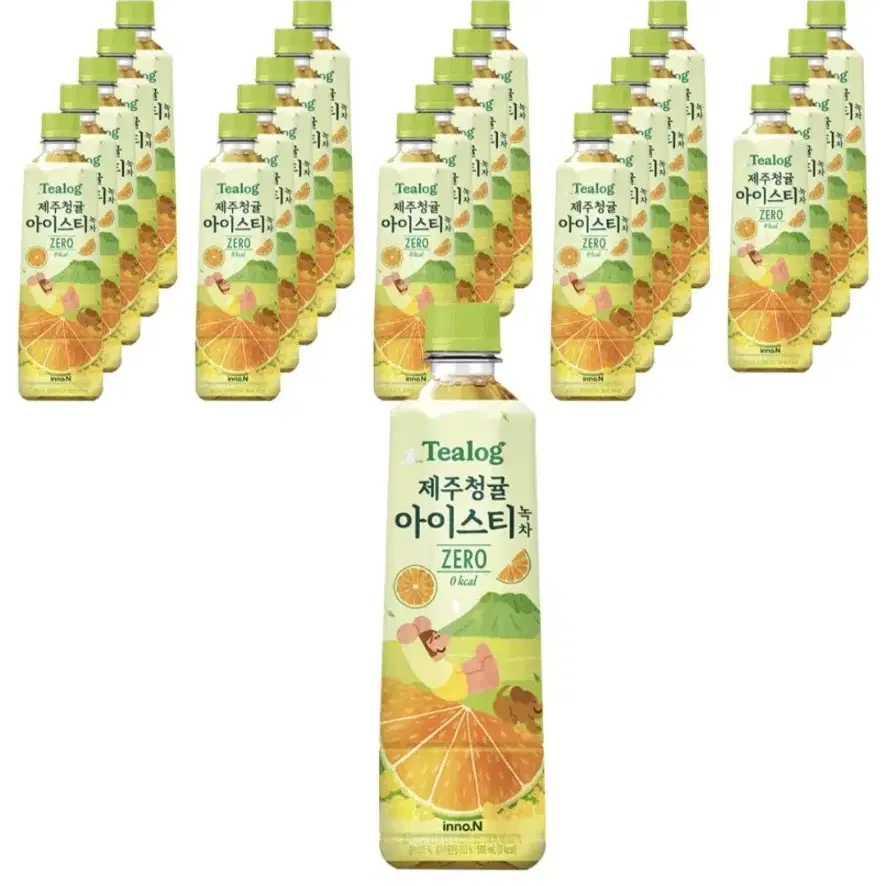 티로그 제주청귤 아이스티 녹차 제로 500ml 24개 무료배송