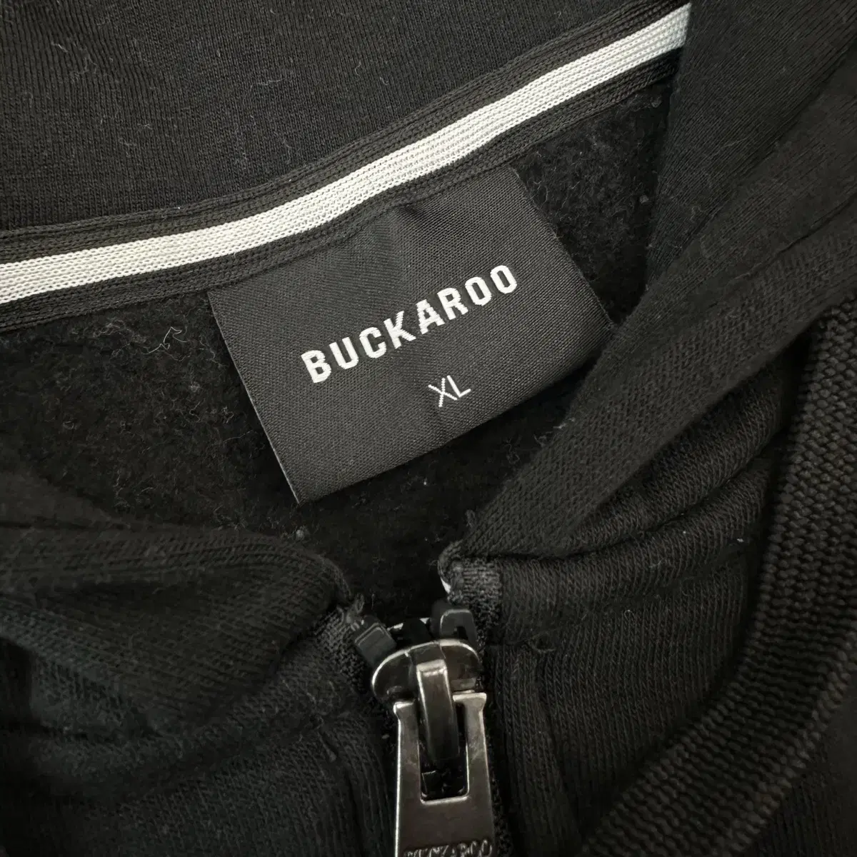 BUCKAROO 버커루 기모 후드집업 블랙 XL