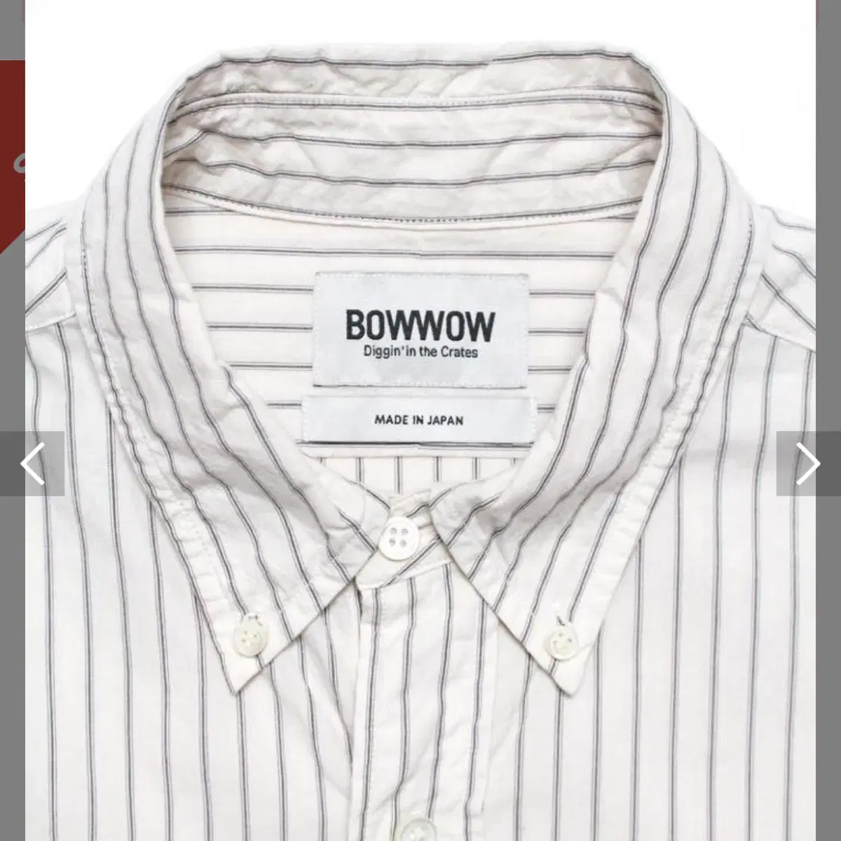 bowwow HIGH COUNT STRIPE B.D. SHIRTS