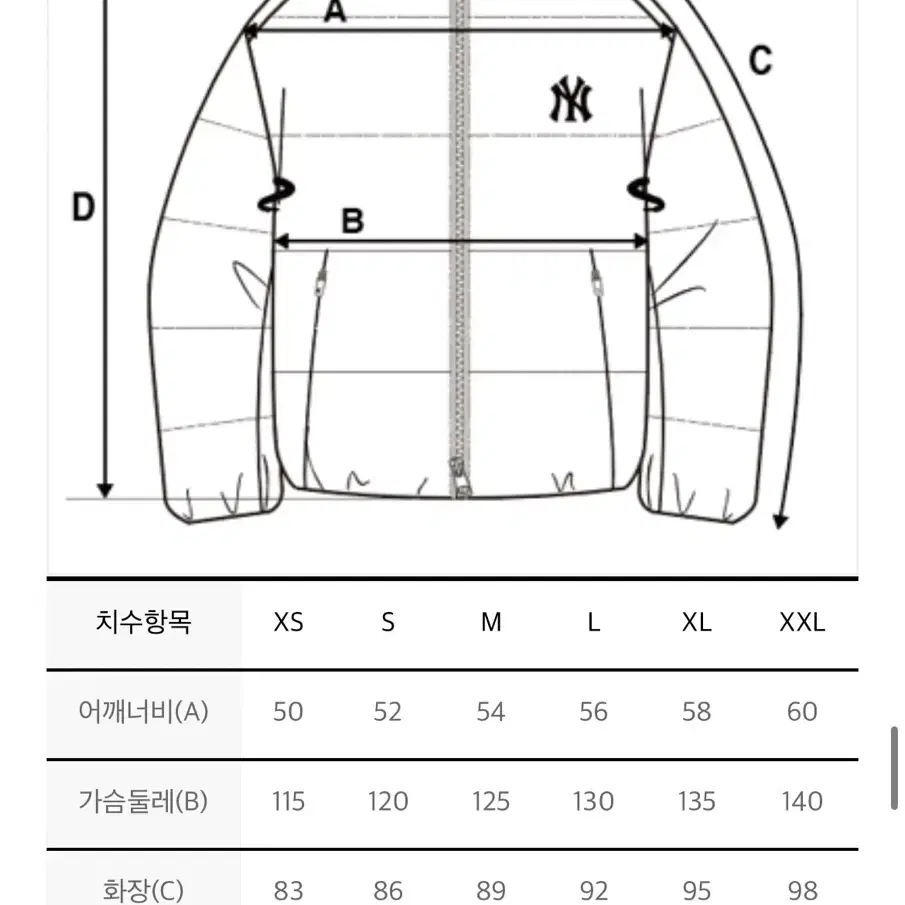 MLB 패딩 뉴욕양키스(상태 A급)