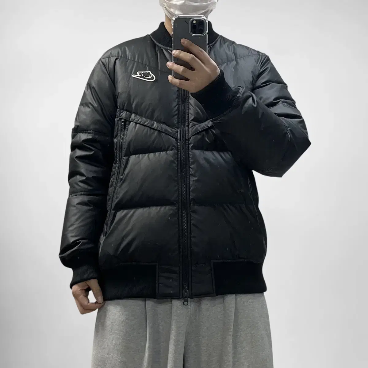 나이키 nike 다운 필 투웨이 봄버 패딩 자켓