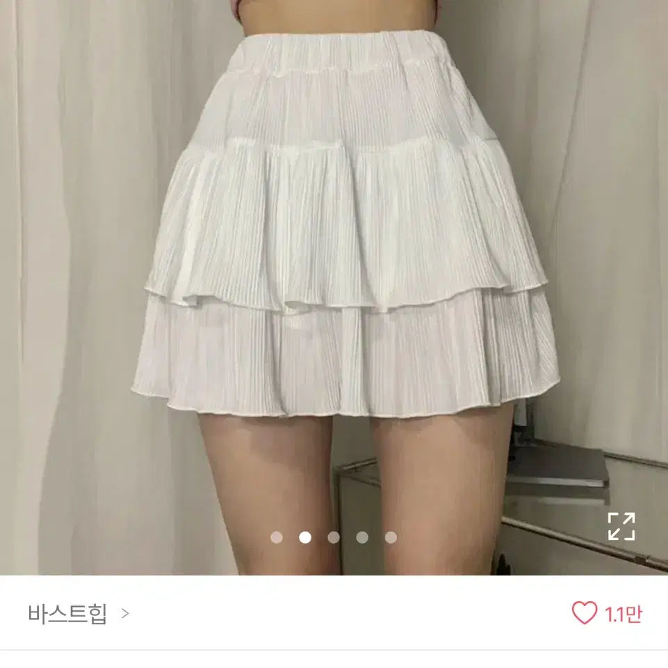 에이블리 플레어 주름 쉬폰 캉캉 미니스커트