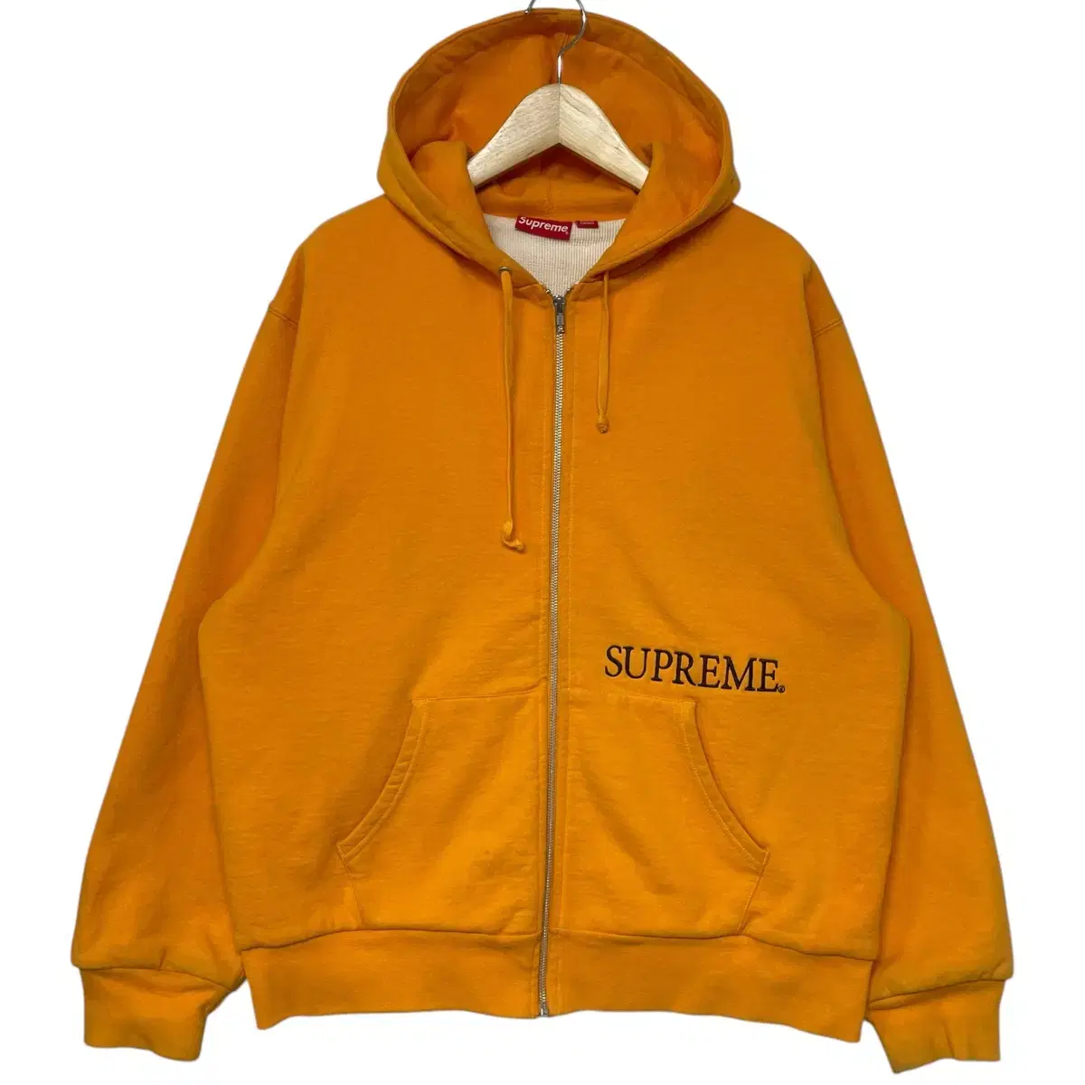 슈프림 Supreme 19fw 써멀 후드 집업 오렌지