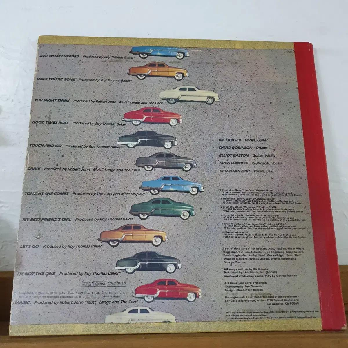 THE CARS GREATEST HITS LP    1985