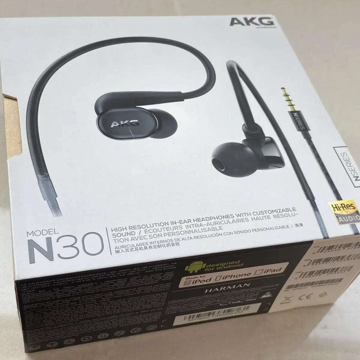 AKG N30 전문가용 이어폰 ( 1회 테스트 )