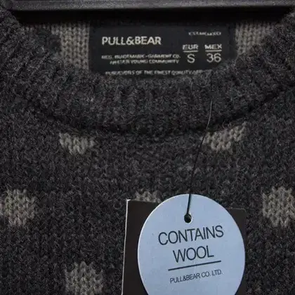 폴앤베어 PULL&BEAR 도트울라운드니트 새옷