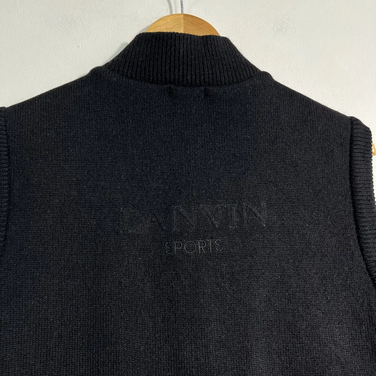 LANVIN 랑방 로고 울100% 누빔 베스트 조끼 L