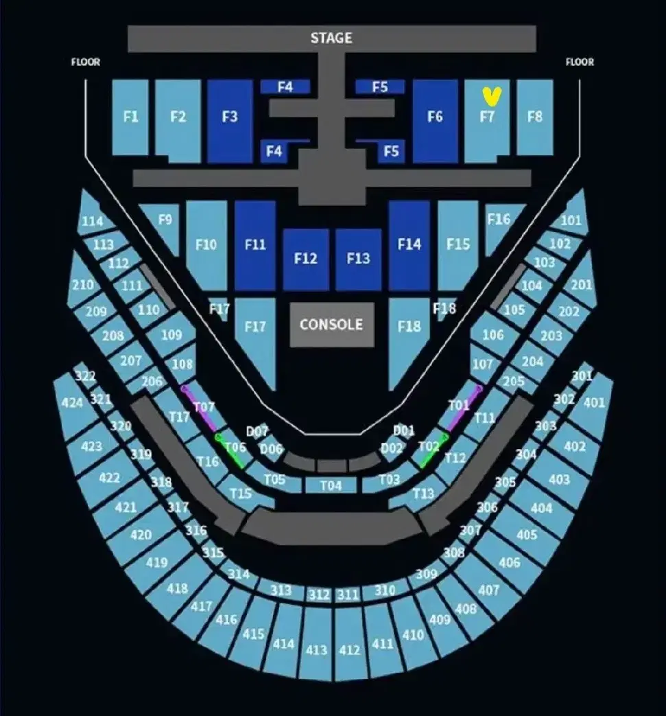 NCT127 콘서트 첫콘 F7 양도합니다!