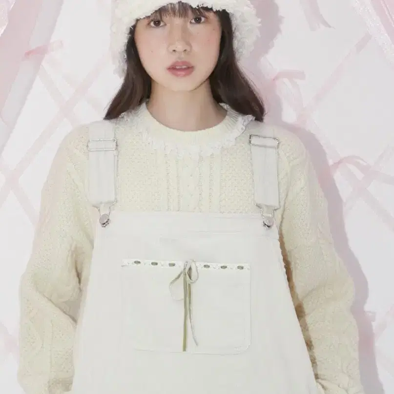 마가린 핑거스 Furry Bucket Hat (cream)