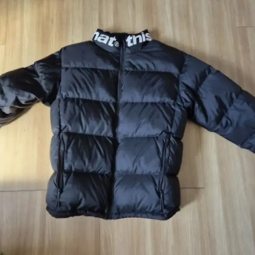 디스이즈네버뎃SP-LogoPuffy Down Jacket Black(m)