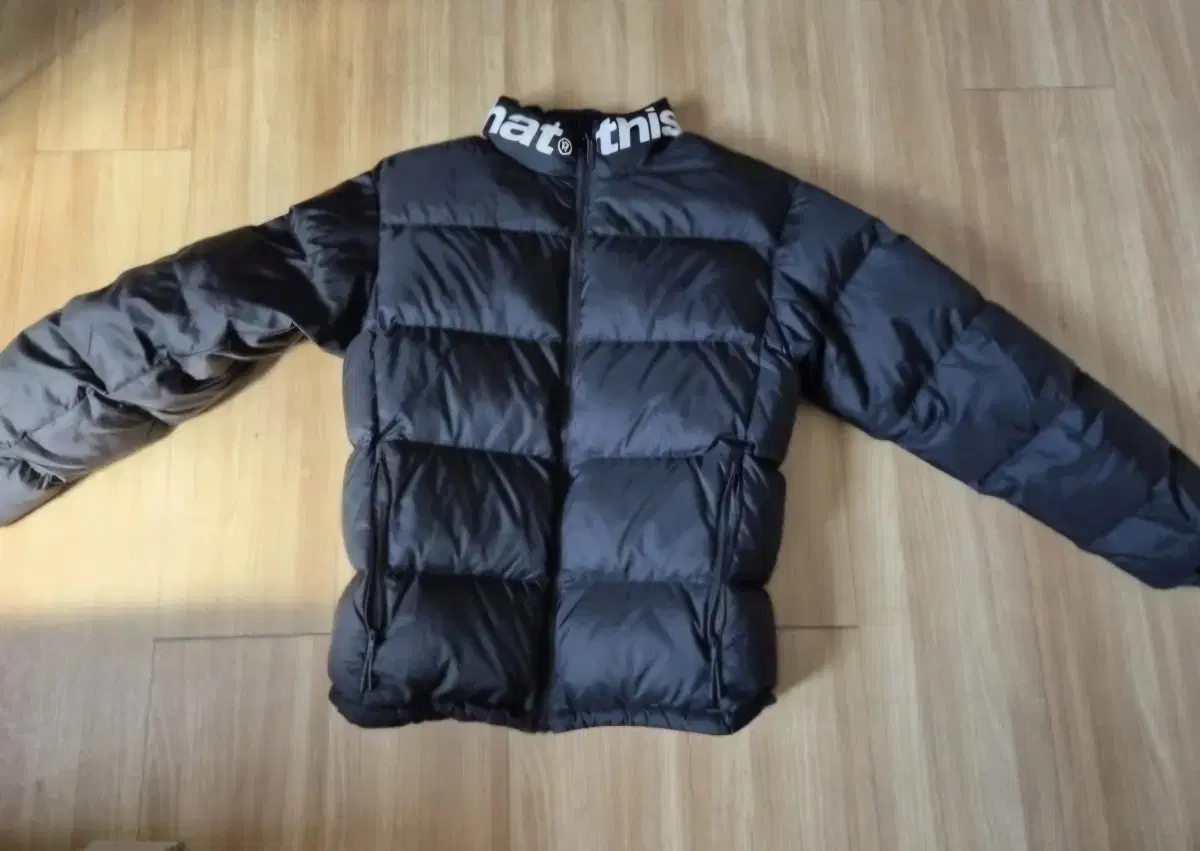 디스이즈네버뎃SP-LogoPuffy Down Jacket Black(m)