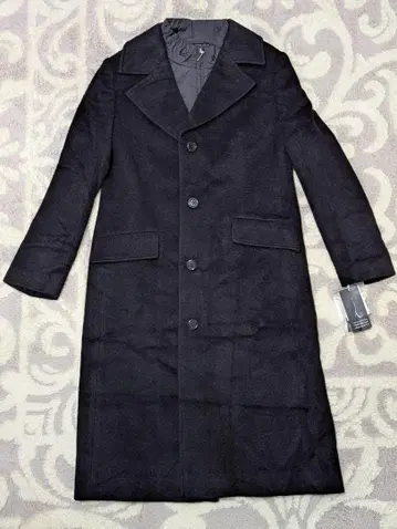 블랙 롱 코트 백 슬릿 38 사이즈 38 Takashimaya