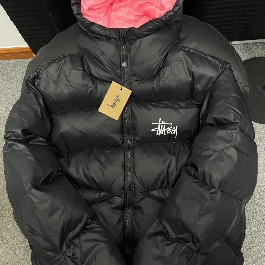 stussy 스투시 핑크 패딩