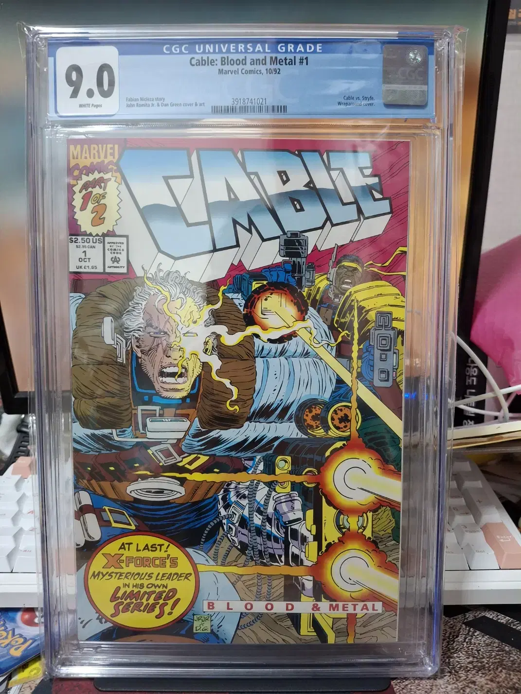 케이블: 블러드 앤 메탈 #1 1992년 CGC9.0등급 그레이딩 코믹스