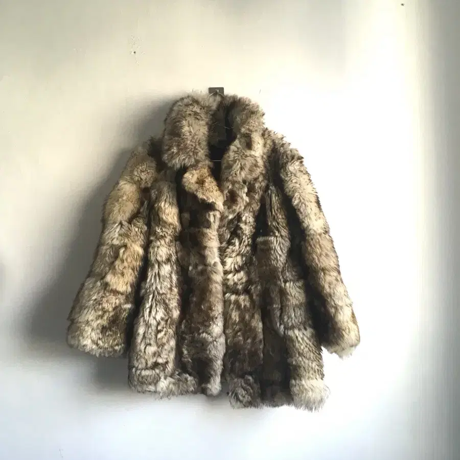 Jpn vintage Real fur maxi jacket