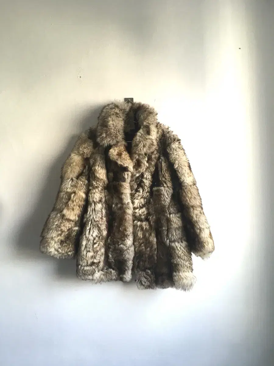 Jpn vintage Real fur maxi jacket