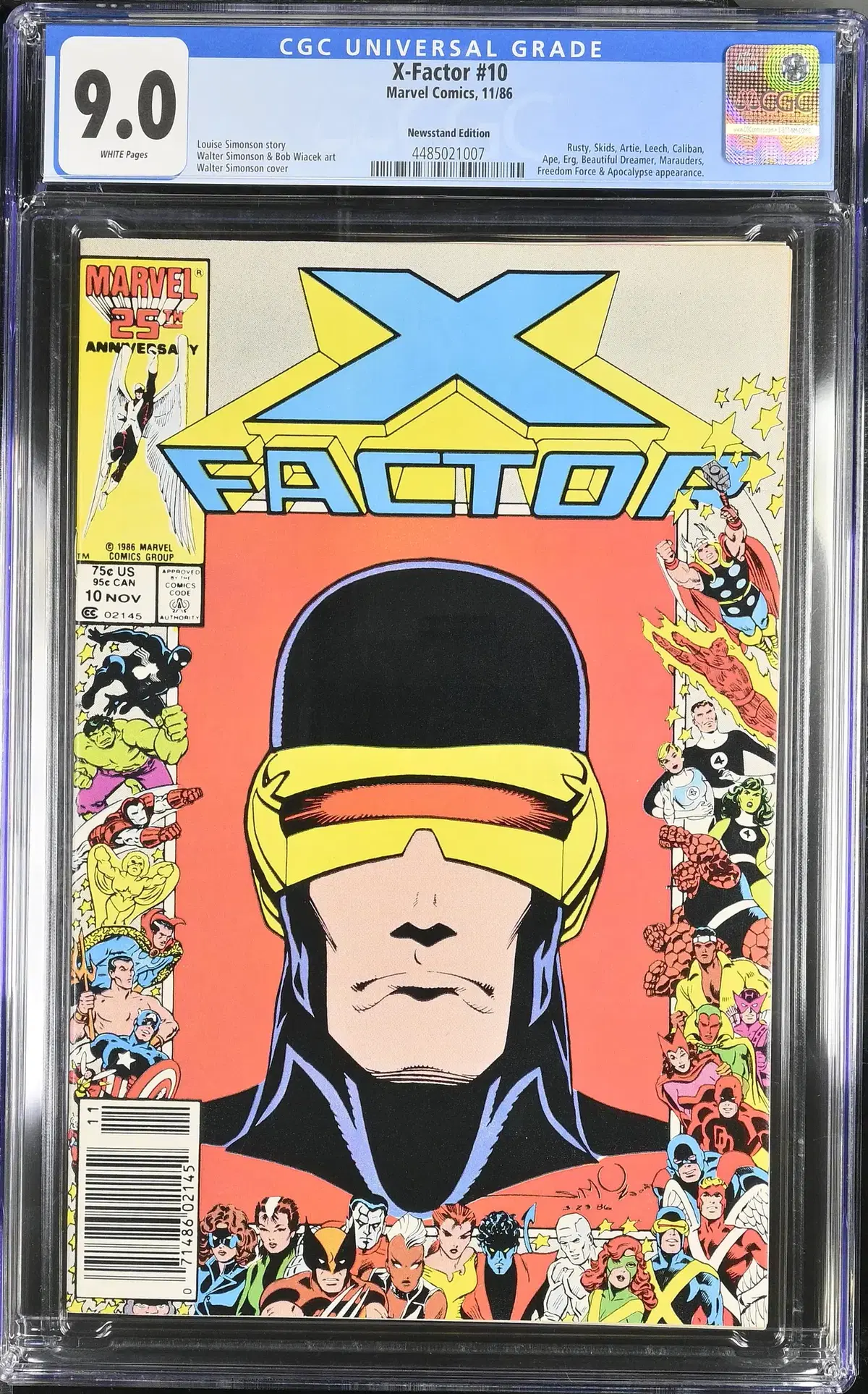 엑스팩터(X-Factor) #10 1986년 CGC9.0등급 그레이딩