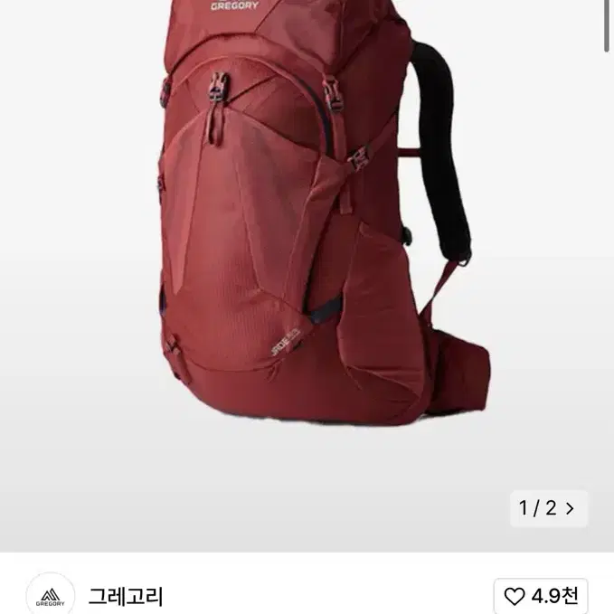 그레고리 자데 33 루비 레드 백팩