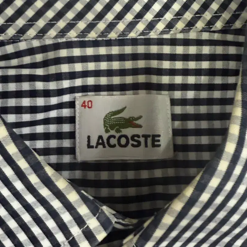 Lacoste 라코스테 깅엄 체크 셔츠 블랙