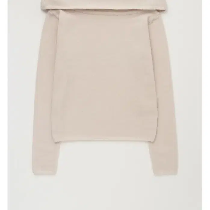 윤슬샵 camel off-shoulder knit (pink beige)