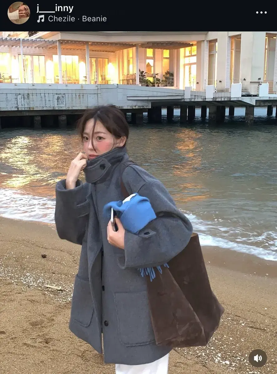 Pull-in Coat Angora Knit (Hye Jin's Instagram)