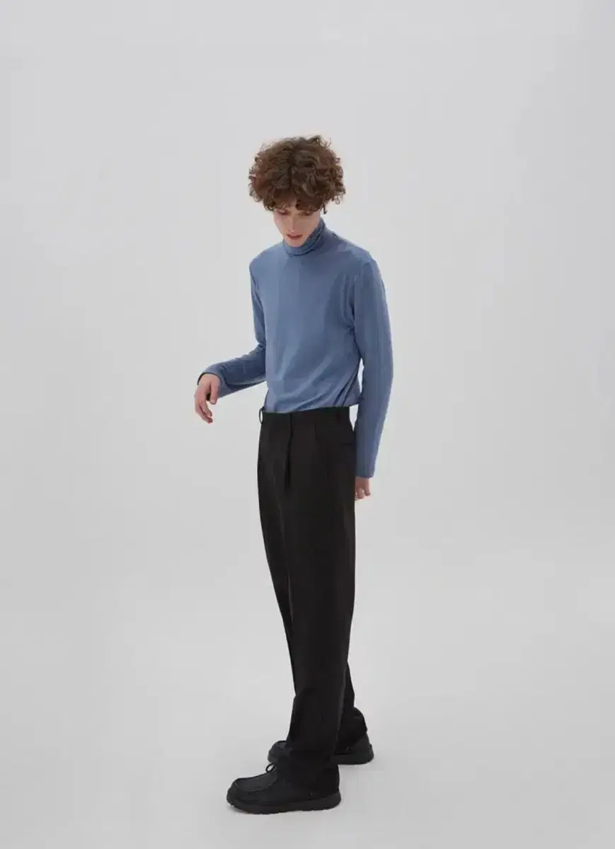 라벨아카이브 relaxed fit wool pants black 3