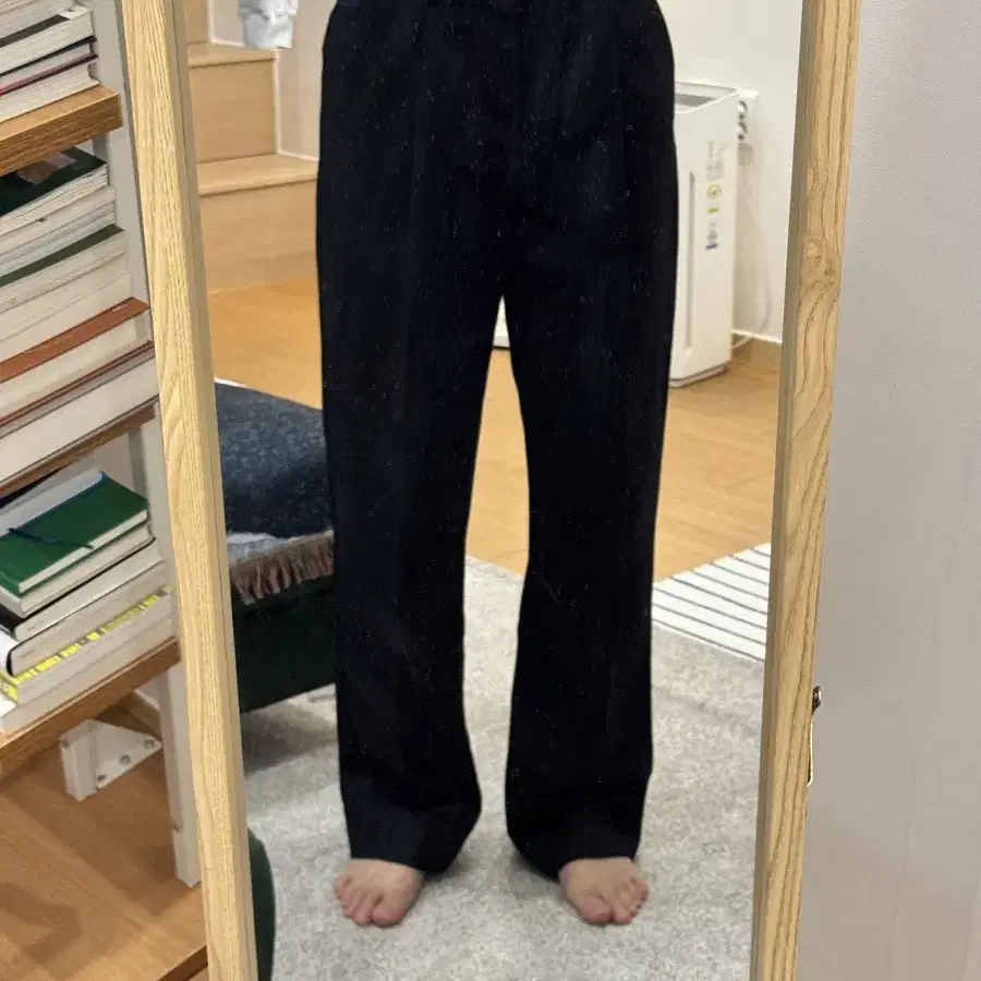 라벨아카이브 relaxed fit wool pants black 3