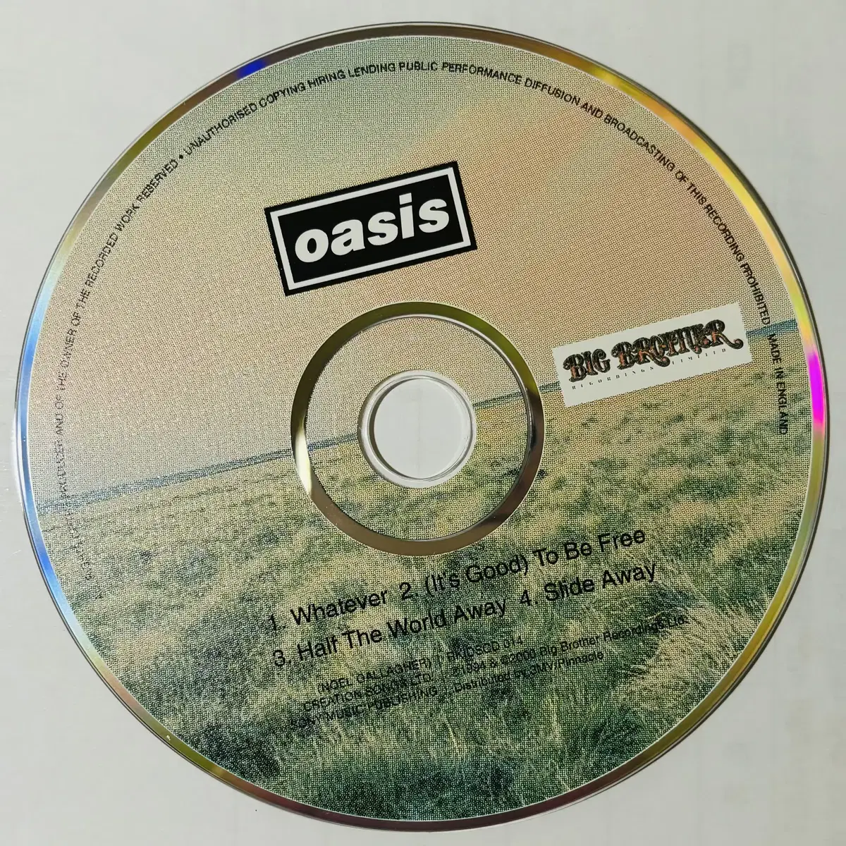 Oasis - Whatever (싱글CD) 영국반 2000 민트급 중고