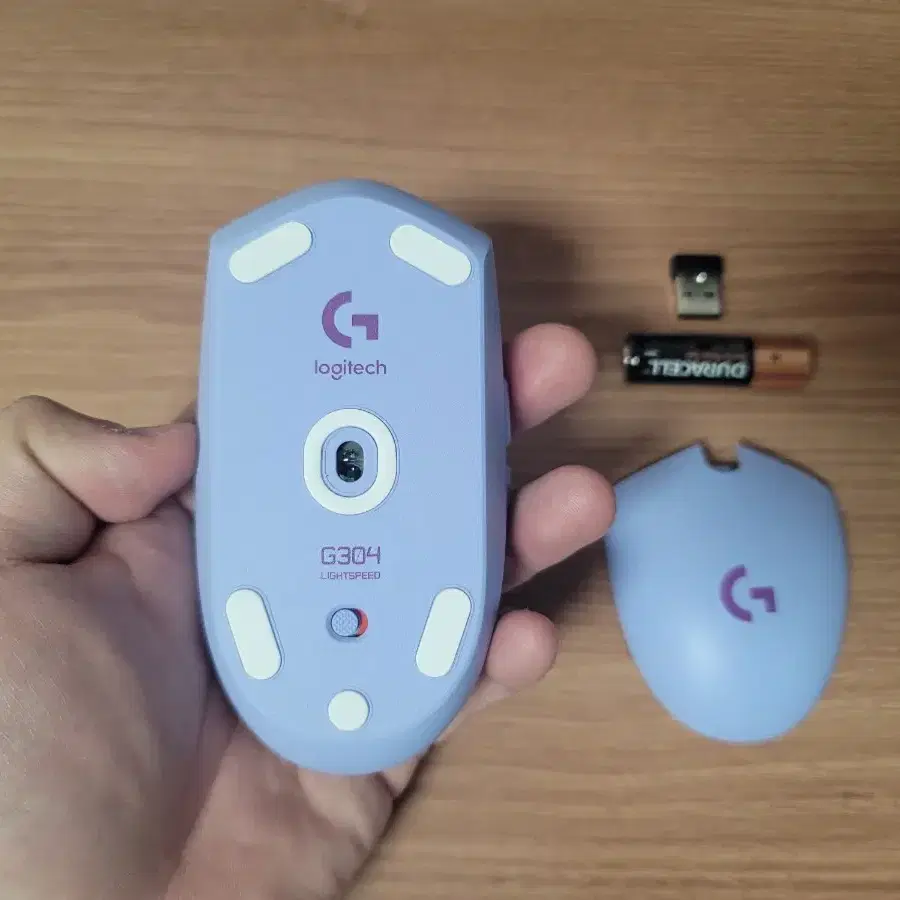 로지텍 G304 퍼플 유부남에디션 저소음 마우스