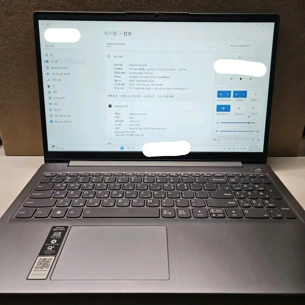 레노버 노트북 (ideapad 3 15itl6)