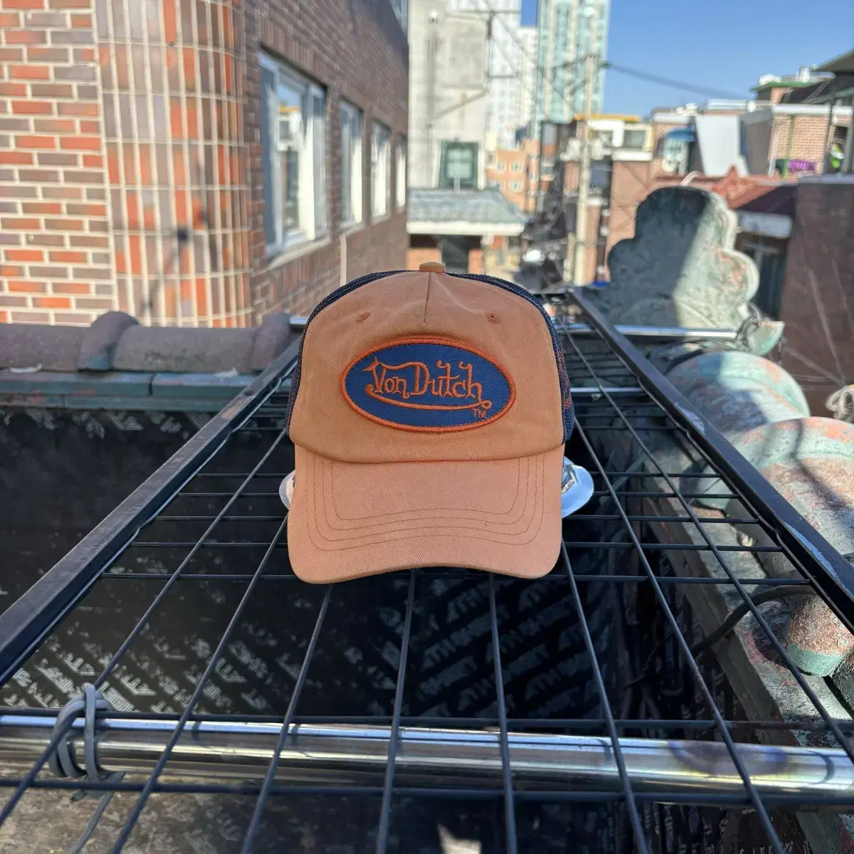 Von Dutch 본더치 오렌지 메쉬캡