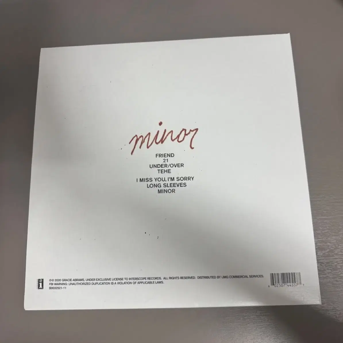 그레이시 에이브럼스 마이너 엘피 판매 graice abrams lp