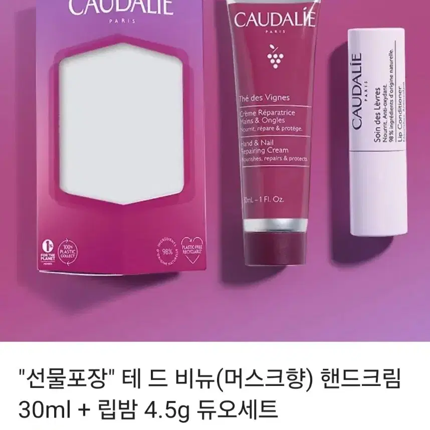 꼬달리 테드비뉴 핸드크림 30ml + 립밤 4.5g 듀오세트