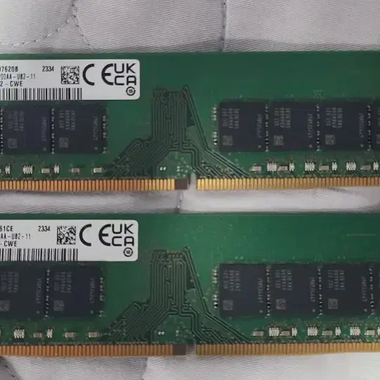 삼성전자 메모리 ddr4 32gb pc4-3200aa 2개