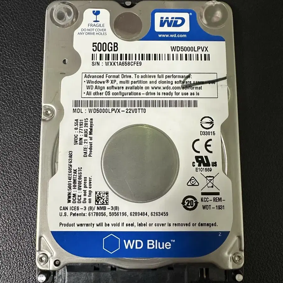 2.5인치 SATA 500GB HDD