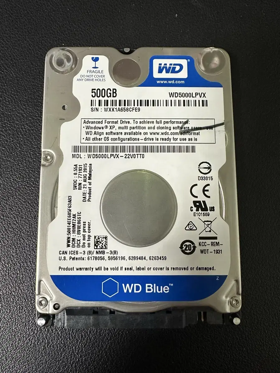 2.5인치 SATA 500GB HDD