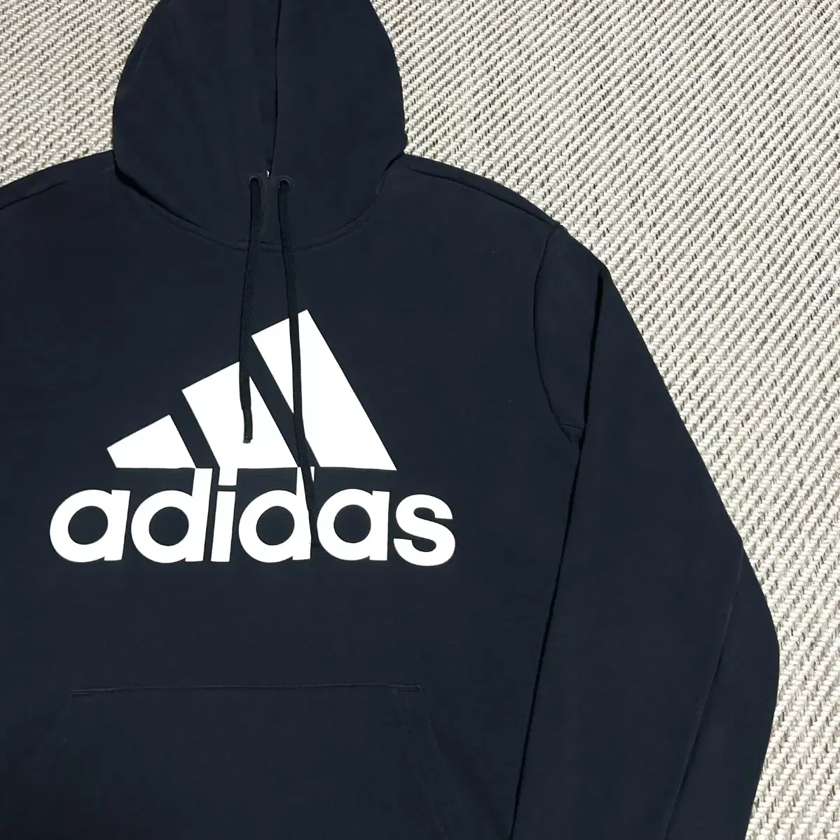 [ M ] adidas 아디다스 네이비 빅로고 후드티