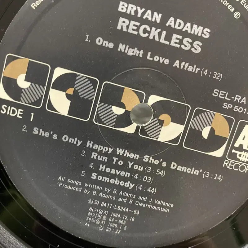 BRYAN ADAMS LP / AA6835