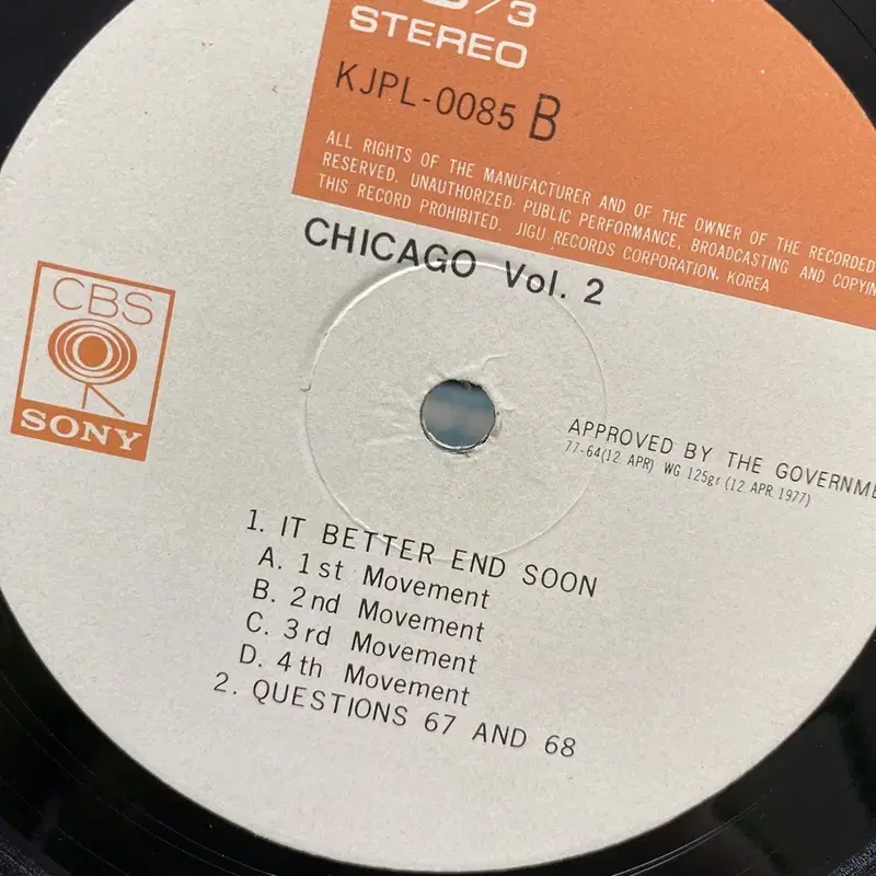 CHICAGO LP / AA6838