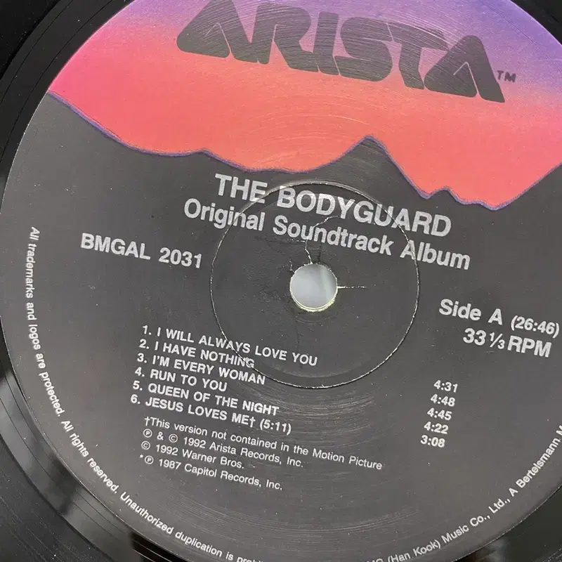 THE BODYGUARD  LP / AA6847